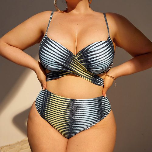 Bikini dégradé croisé push-up taille haute - SHEIN - Modalova