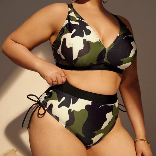 Bikini camouflage à cordon - SHEIN - Modalova