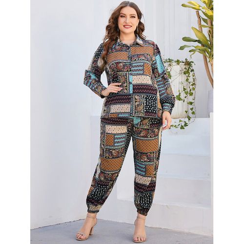 Pantalon & Top à imprimé patchwork - SHEIN - Modalova