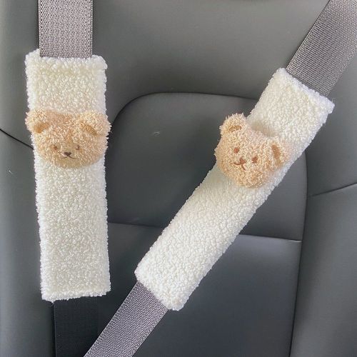 Pièces Coussin de ceinture de siège de voiture à détail ours dessin animé - SHEIN - Modalova