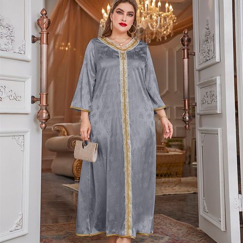 Robe tunique en jacquard à paillettes à maille en satin - SHEIN - Modalova