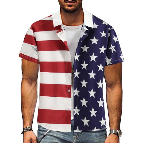 Chemise à imprimé drapeau américain (sans t-shirt) - SHEIN - Modalova