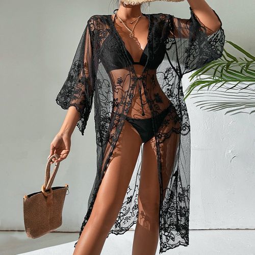 Kimono fleuri transparent - SHEIN - Modalova