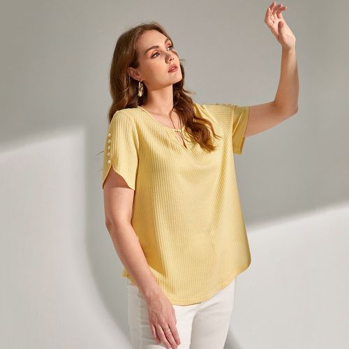 T-shirt à plis à perles - SHEIN - Modalova
