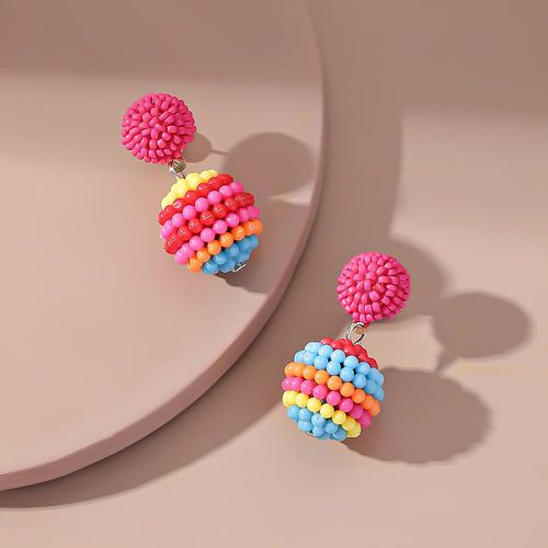 Pendants d'oreilles de couleur aléatoire perlé boule - SHEIN - Modalova