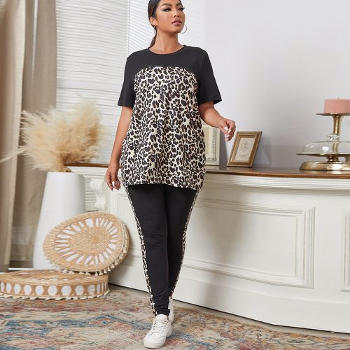 Leggings & T-shirt léopard - SHEIN - Modalova
