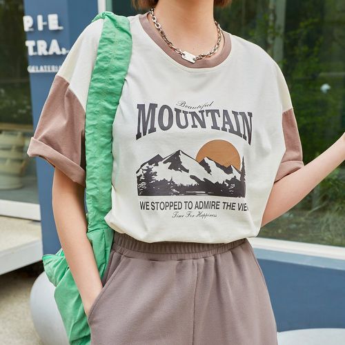 T-shirt montagne & slogan - SHEIN - Modalova
