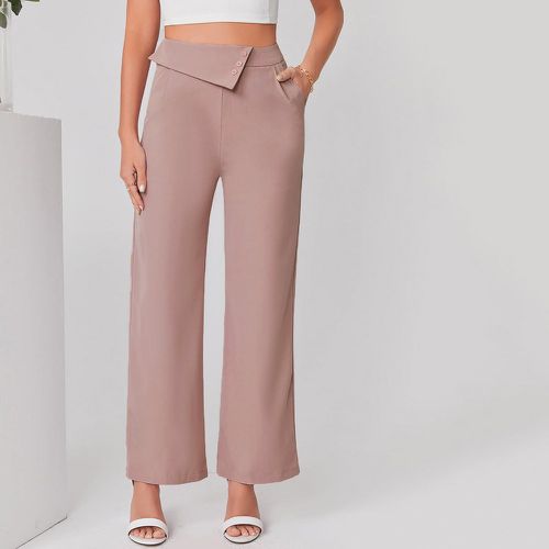 Pantalon taille asymétrique à poche - SHEIN - Modalova