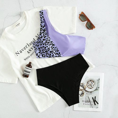 Bikini à léopard taille haute - SHEIN - Modalova