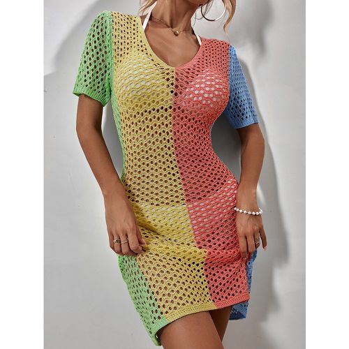 Cache-maillot à blocs de couleurs ajouré (sans bikini) - SHEIN - Modalova