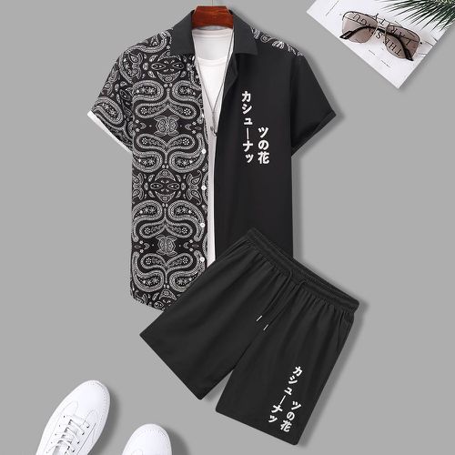 Chemise à imprimé motif caractère japonais & Short (sans t-shirt) - SHEIN - Modalova