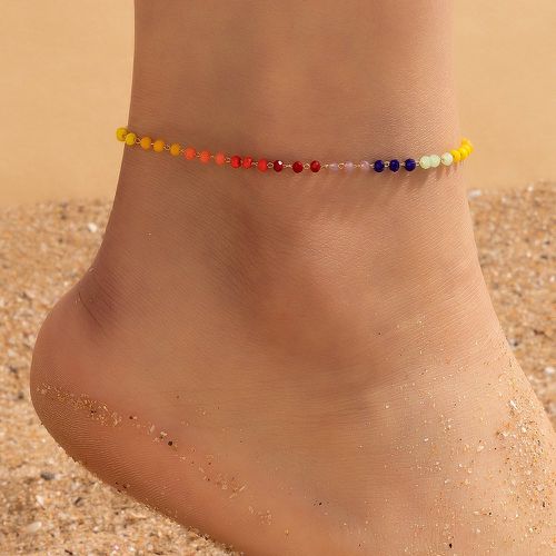 Bracelet de cheville à blocs de couleurs à perles - SHEIN - Modalova