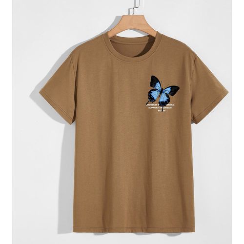 Homme T-shirt lettre papillon - SHEIN - Modalova