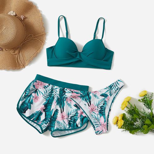 Pièces Bikini push-up à imprimé tropical & cache-maillot - SHEIN - Modalova