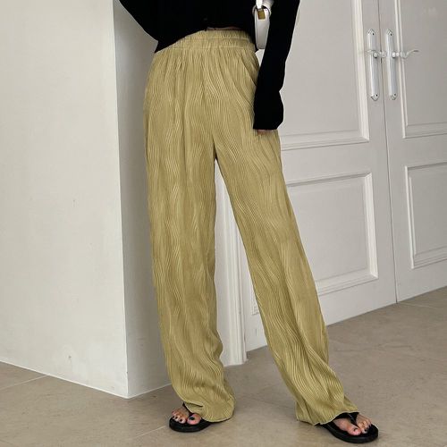 Pantalon ample taille haute texturé - SHEIN - Modalova