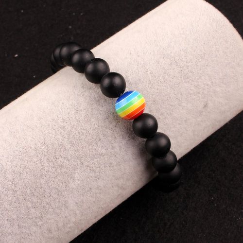 Bracelet perlé LGBT arc-en-ciel - SHEIN - Modalova