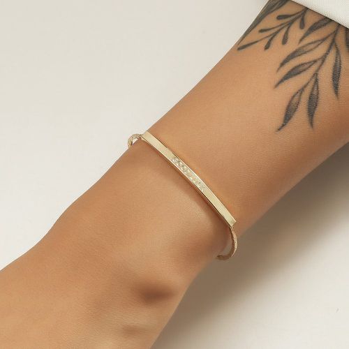 Bracelet minimaliste avec lettres - SHEIN - Modalova
