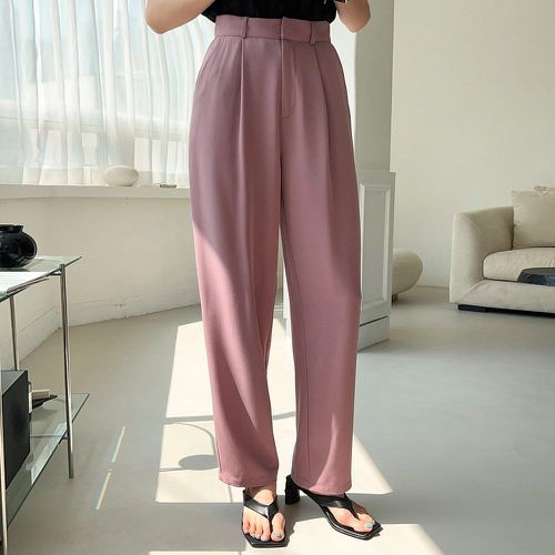 Pantalon tailleur à poche à plis - SHEIN - Modalova