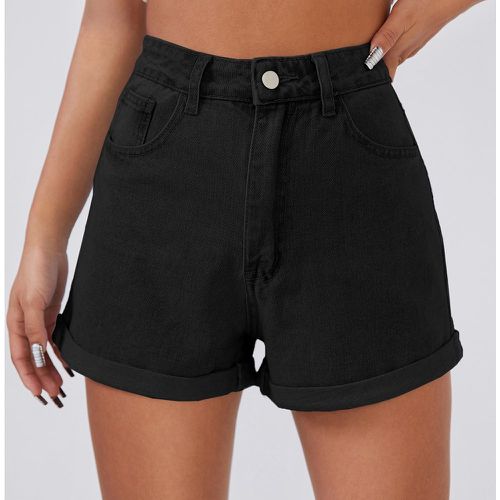 Short en jean taille haute ourlet roulé - SHEIN - Modalova