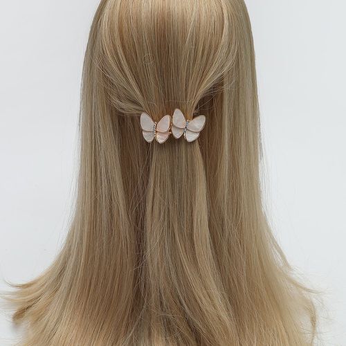 Pince à cheveux française à strass à détail papillon - SHEIN - Modalova