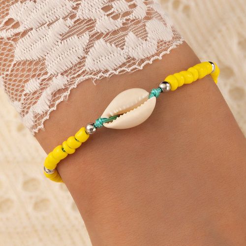 Bracelet perlé à détail coquille - SHEIN - Modalova