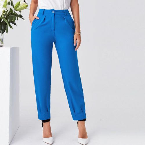 Pantalon tailleur à poche à plis - SHEIN - Modalova