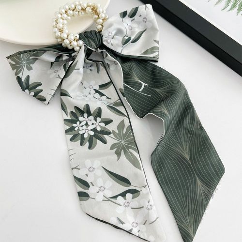 Élastique avec foulard pour cheveux à motif fleur - SHEIN - Modalova