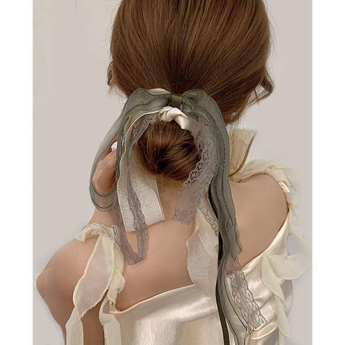 Élastique avec foulard pour cheveux à blocs de couleurs - SHEIN - Modalova