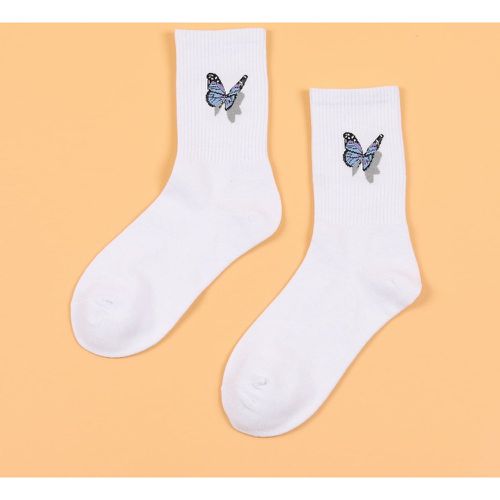 Chaussettes à imprimé papillon - SHEIN - Modalova