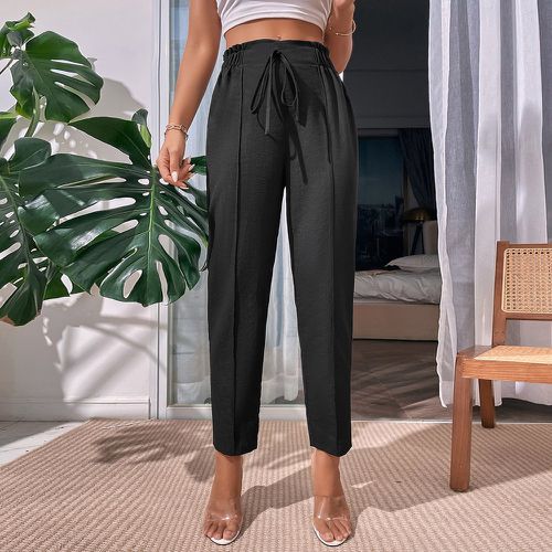 Pantalon trapèze à taille froncée - SHEIN - Modalova