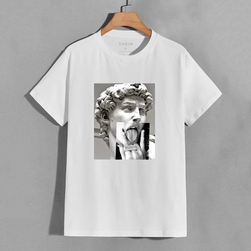 T-shirt à motif statue et figure - SHEIN - Modalova