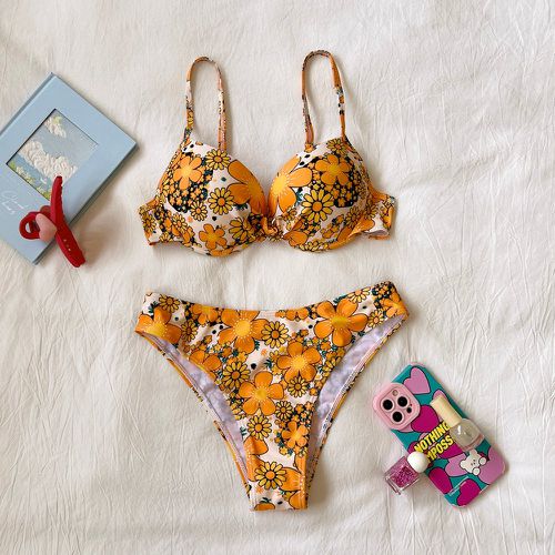 Bikini push-up floral aléatoire à imprimé - SHEIN - Modalova