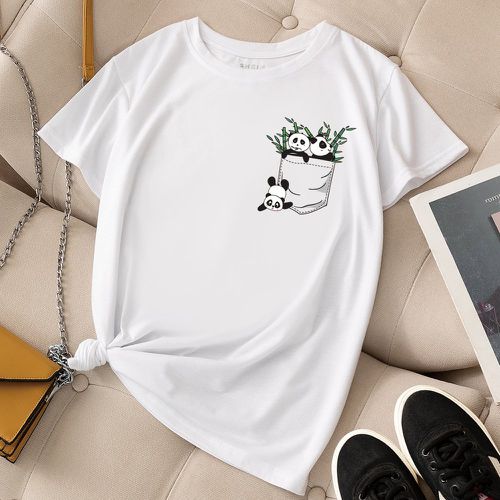 T-shirt à imprimé panda - SHEIN - Modalova