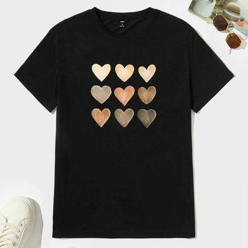 Homme T-shirt à imprimé cœur - SHEIN - Modalova