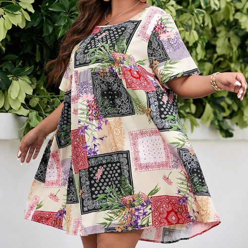 Robe à imprimé patchwork - SHEIN - Modalova