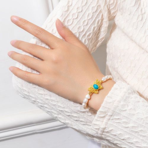 Bracelet à perle naturelle et papillon - SHEIN - Modalova