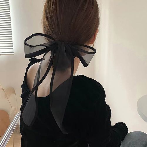 Élastique avec foulard pour cheveux à nœud papillon - SHEIN - Modalova