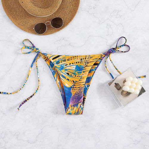 Bas de bikini aléatoire à imprimé tropical à nœud - SHEIN - Modalova