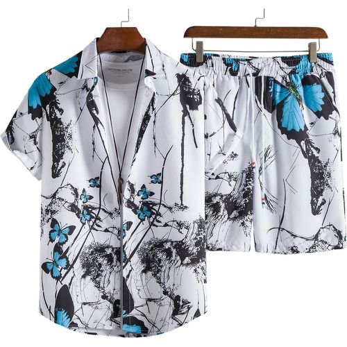 Chemise aléatoire à imprimé papillon & Short à cordon (sans t-shirt) - SHEIN - Modalova