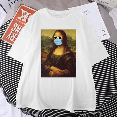 T-shirt à imprimé Mona Lisa - SHEIN - Modalova