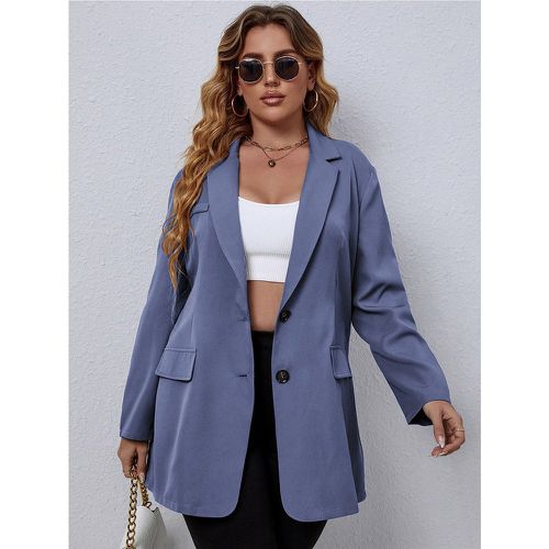 Blazer unicolore à bouton - SHEIN - Modalova