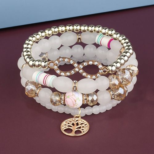 Pièces Bracelet perlé à strass infini symbole - SHEIN - Modalova