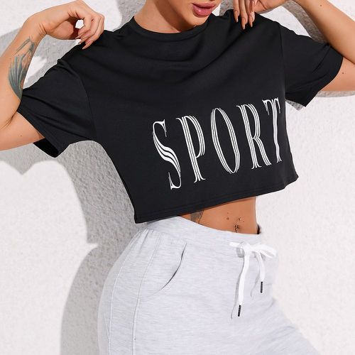 T-shirt de sport à lettres - SHEIN - Modalova