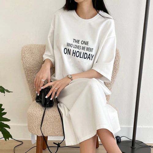 Robe t-shirt slogan - SHEIN - Modalova