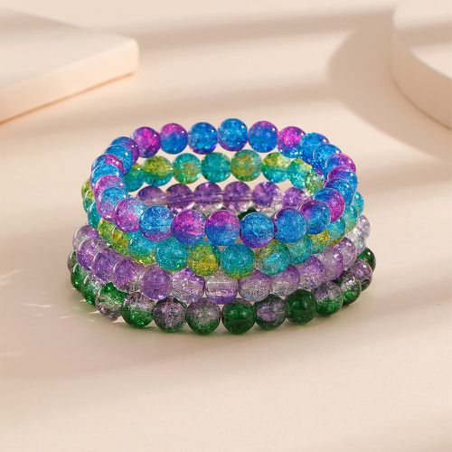 Pièces Bracelet à blocs de couleurs à perle à pierre - SHEIN - Modalova