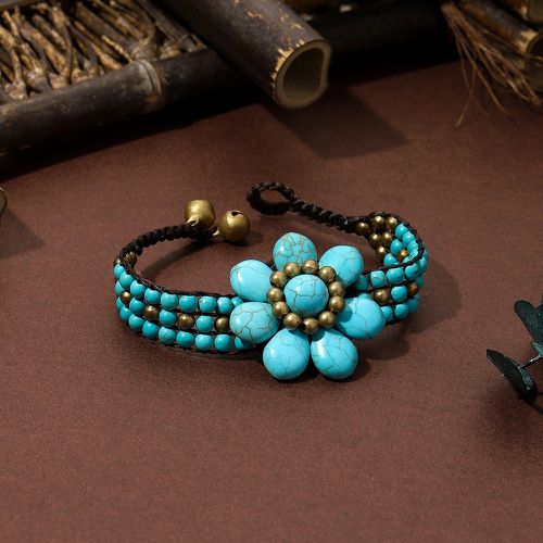 Bracelet turquoise & à détail clochette - SHEIN - Modalova
