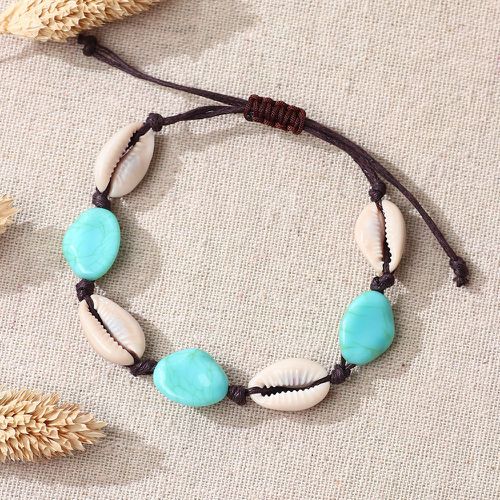 Bracelet coquille et turquoise - SHEIN - Modalova
