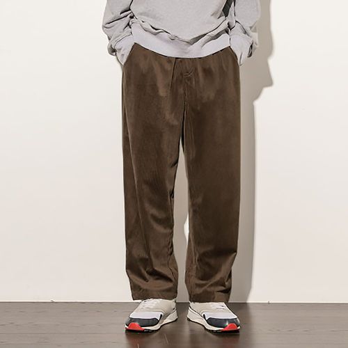 Pantalon ample à poche en velours côtelé - SHEIN - Modalova
