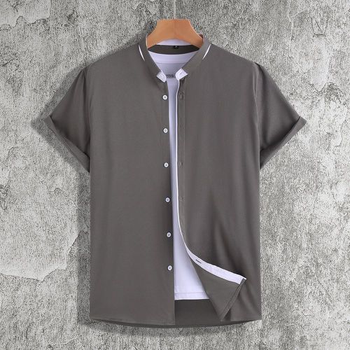 Chemise à bordure contrastante (sans t-shirt) - SHEIN - Modalova