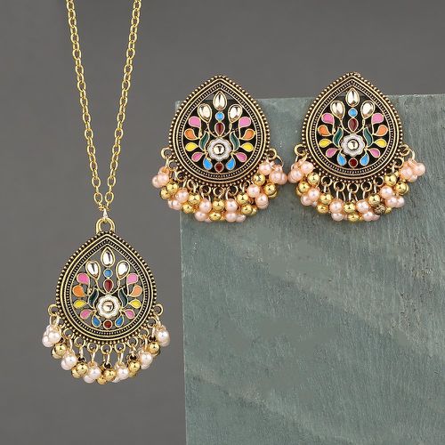 Pièces Set de bijoux goutte d'eau & perle à franges - SHEIN - Modalova